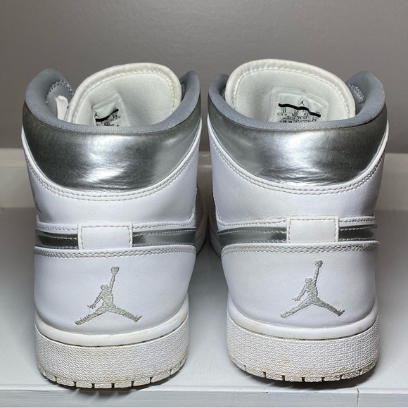 Nike Air Jordan 1 Retro Mid Pure Money Shoes Men’s 11 White Sneakers 554724-105 - Picture 9 of 16